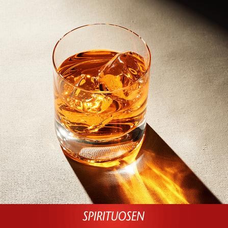 Whisky Glas mit Untertitel "Spirituosen"