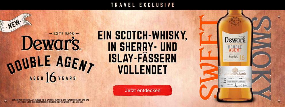 Dewar's Double Agent Aged 16 Years - ein Scotch-Whisky, in Sherry- und Islay-Fässern vollendet - Jetzt entdecken