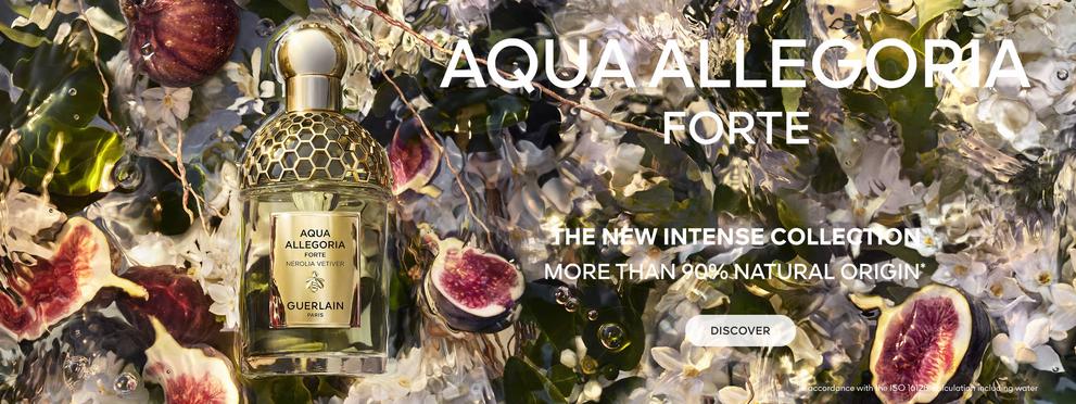 GUERLAIN AQUA ALLEGORIA FORTE - the new intense collection - more than 90% natural origin - discover now