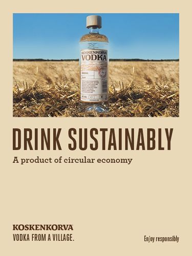 Drink sustainably with koskenkorva vodka - a product of circular economy