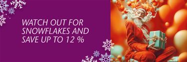 Watch out for snowflakes and save up to 12%
