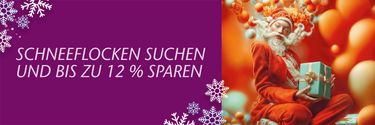 Schneeflocken suchen und bis zu 12% sparen
