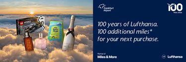 100 years of Lufthansa – 100 additional miles* for your next purchase