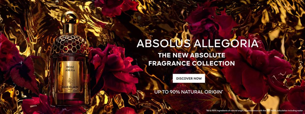 Ad for Absolus Allegoria the new ansolute fragrance collection by Guerlain