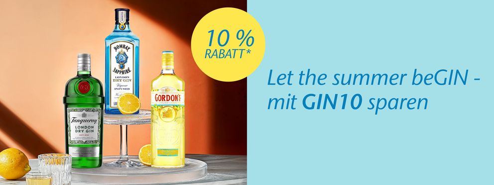 10% Rabatt auf Gins