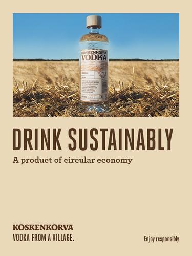 Drink sustainably with koskenkorva vodka - a product of circular economy