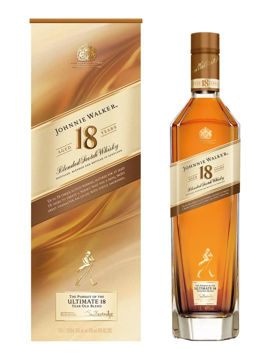 Johnnie Walker 18y Blended Scotch Whisky 威士忌40 度1L（礼盒装 