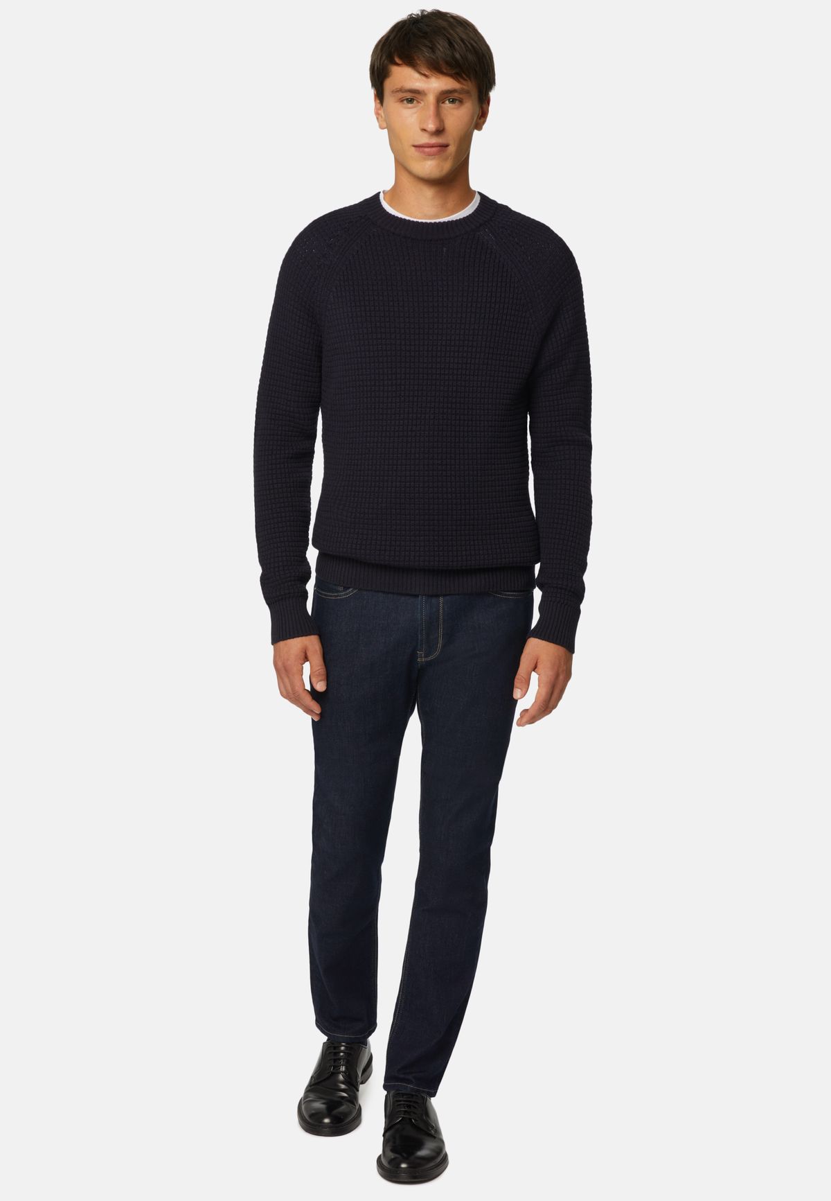 Navy Merino Wool Half-Zip Jumper | Frankfurt Airport Online Shopping