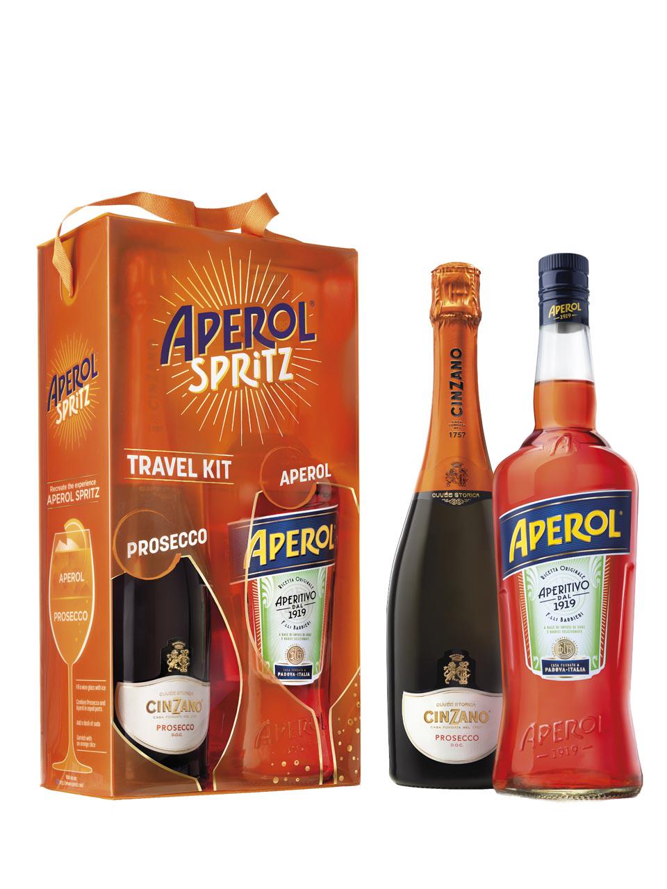Aperol Spritz Liqueur 11% (contains 1L Aperol 11% and 0.75L Cinzano  Prosecco 11%)