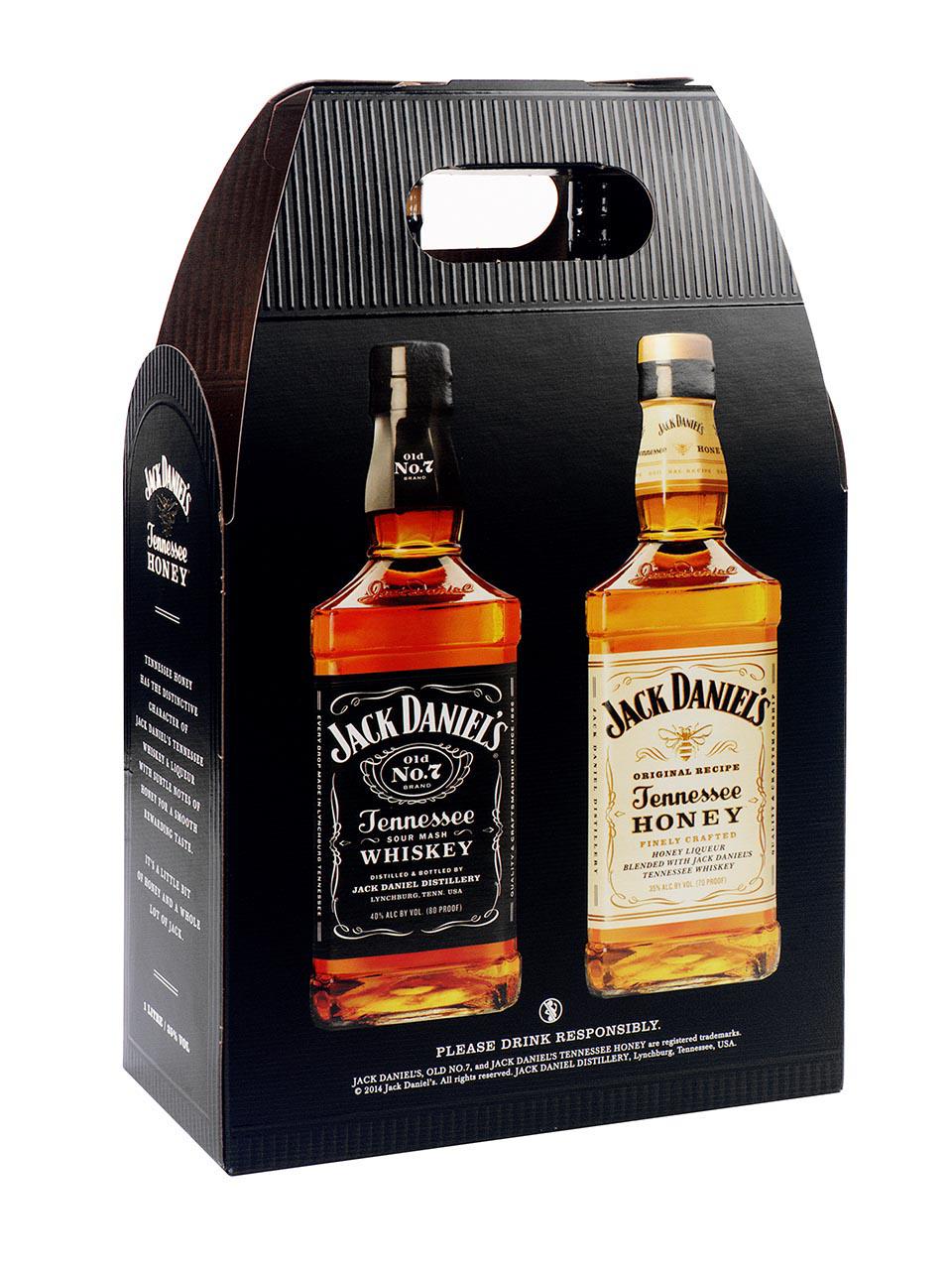 Jack Daniel's Black Label No.7 & Honey Whiskey 40%/35% 2x1L*