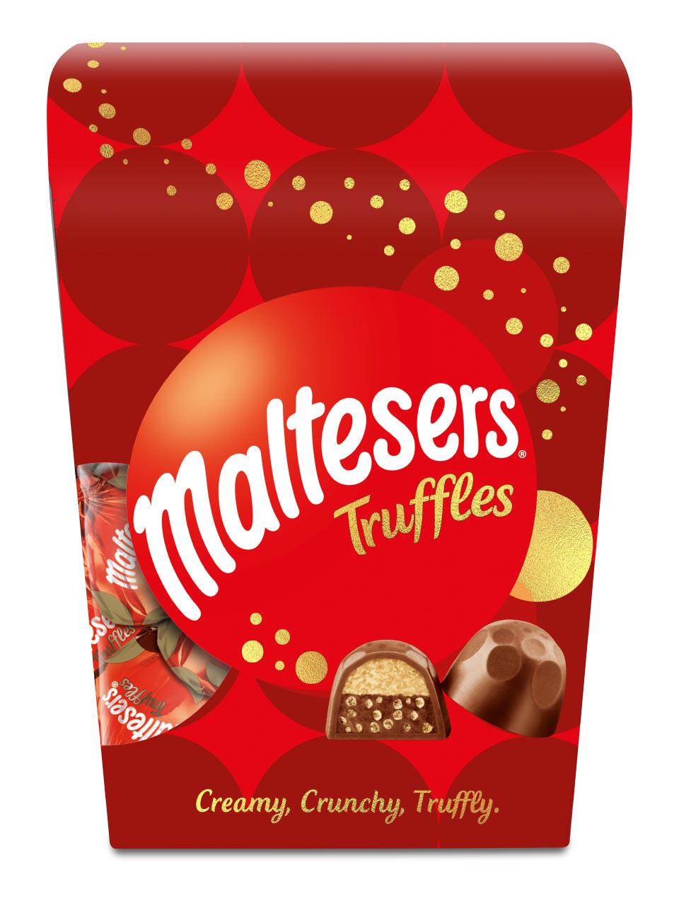 Maltesers Truffles with malt filling and honeycomb pieces covered in  milkchocolate
