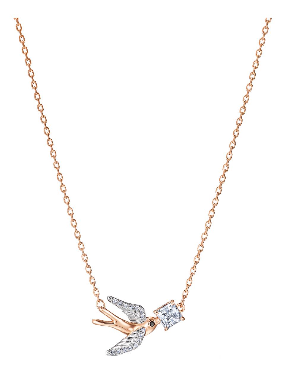 Swarovski gold hot sale chain necklace