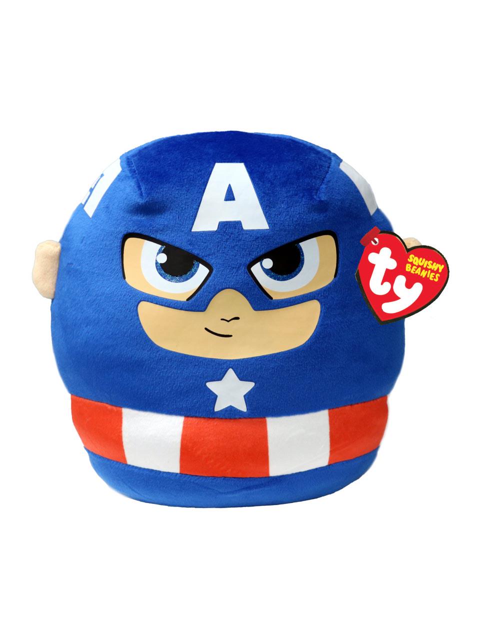 Acheter Peluche Marvel Squish Beanies 25 cm. Captain America TY