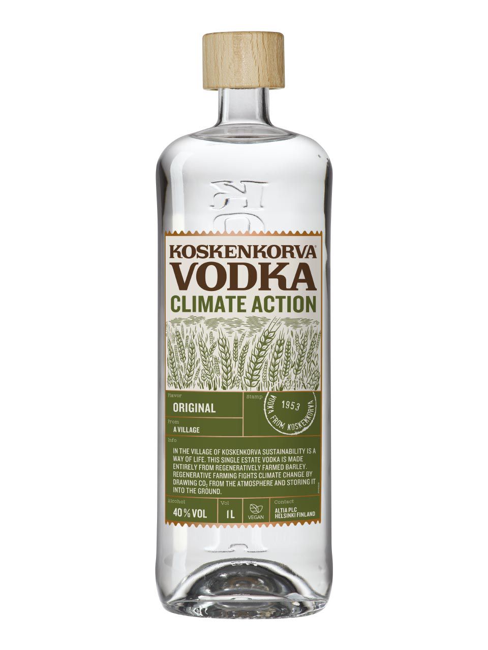 Koskenkorva Vodka Climate Action 1L Frankfurt Airport