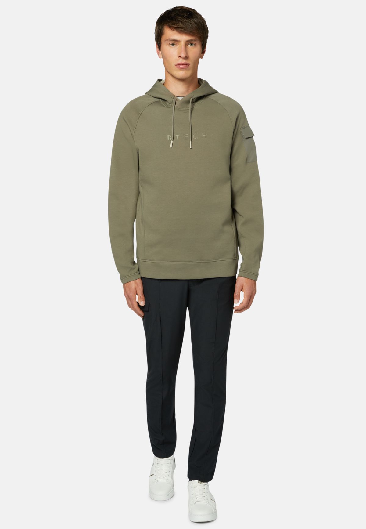 Light Recycled Scuba Hooded Sweatshirt Frankfurt Airport Online Shopping