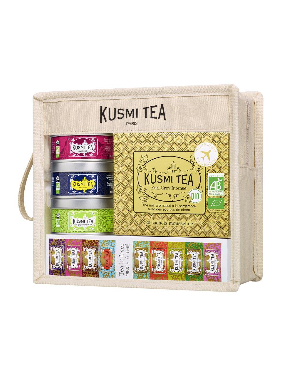 Wellness Teas gift set with a tea infuser (Organic) - Kusmi Tea
