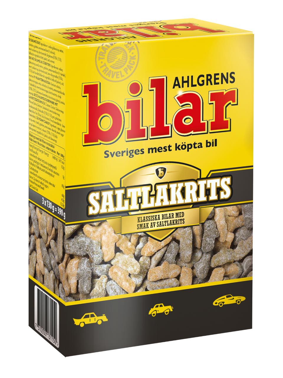 Ahlgrens Bilar Saltlakrits 旅行装 390g | 法兰克福机场网上购物