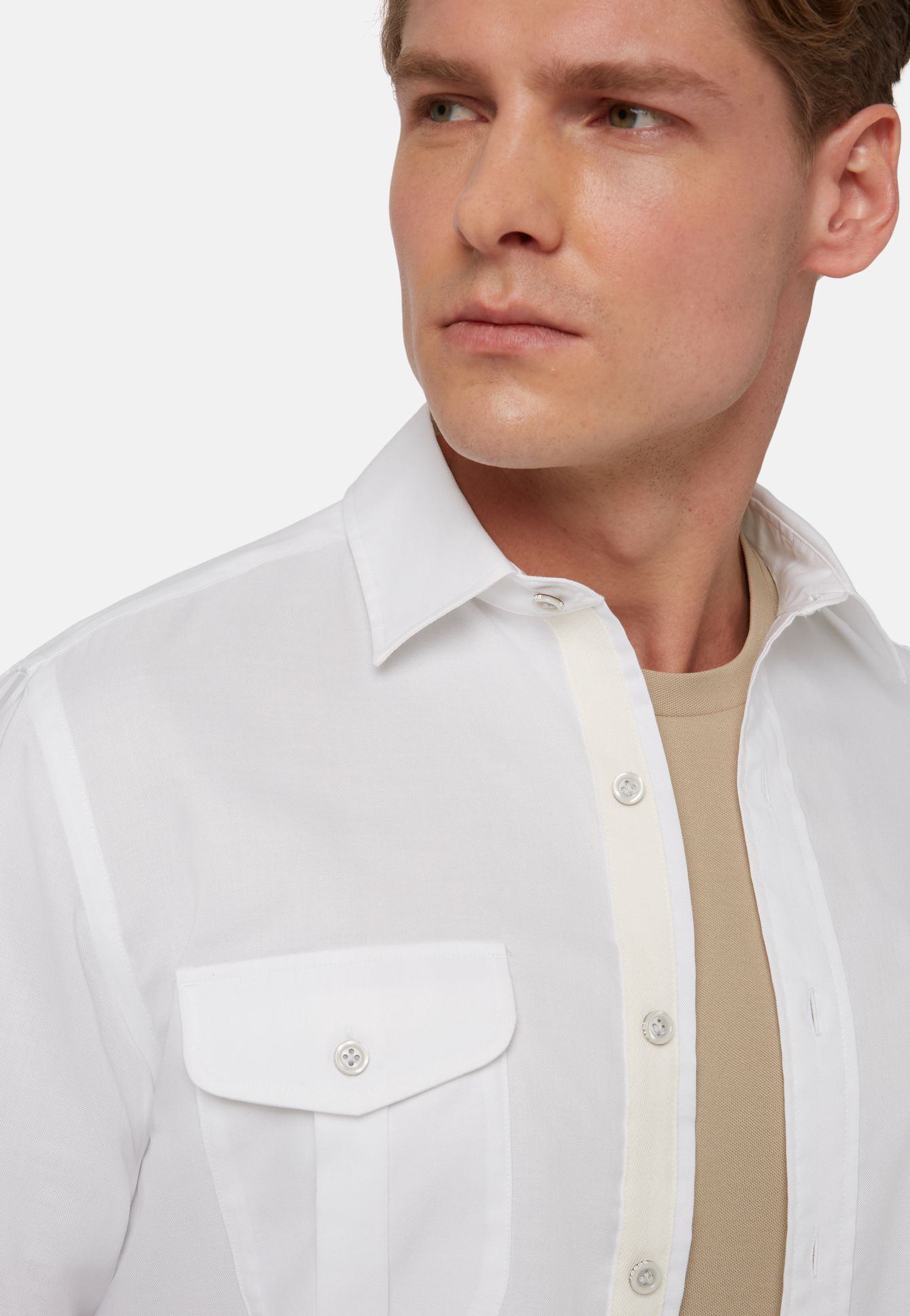 Regular Fit High Performance White Oxford Shirt Frankfurt Airport 
