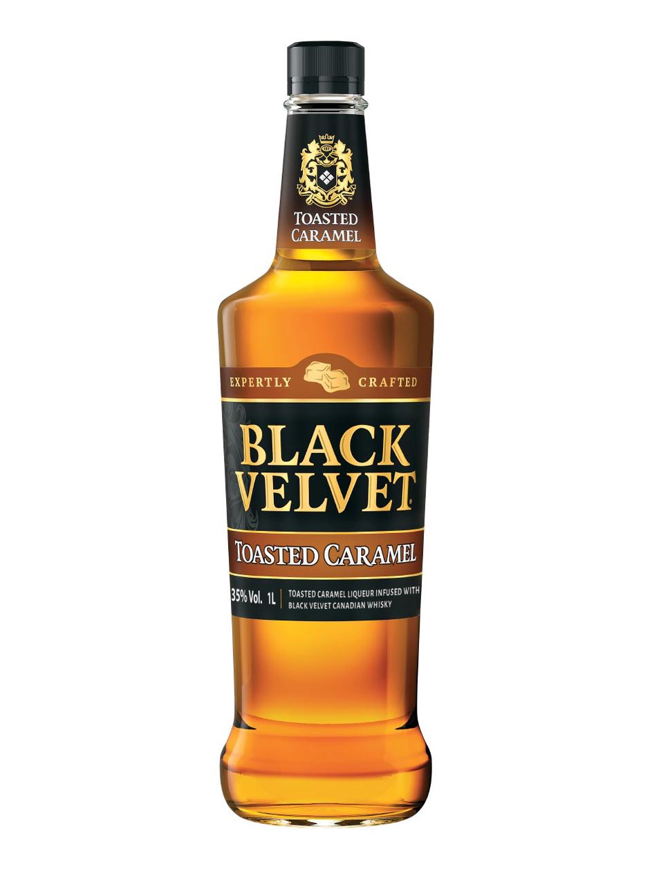 Black Velvet Toasted Caramel Flavored Canadian Whisky 35 % 1L
