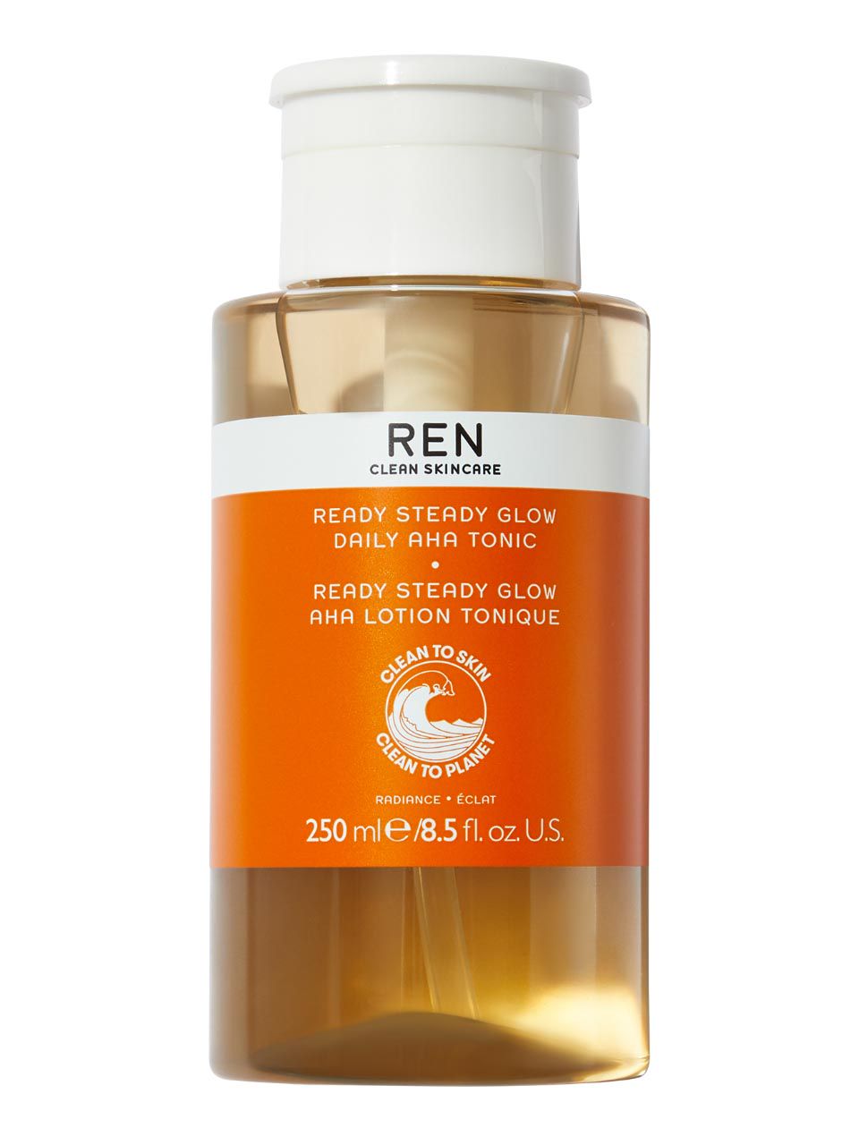 REN Clean Skincare Radiance Ready Steady Glow Daily AHA Tonic 250 ml ...