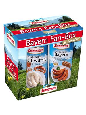 Zimmermann Weißwurst-Schlemmerbox 3 x 250g Dosen + 1 Glas Händlmaiers  Hausmachersenf, süß