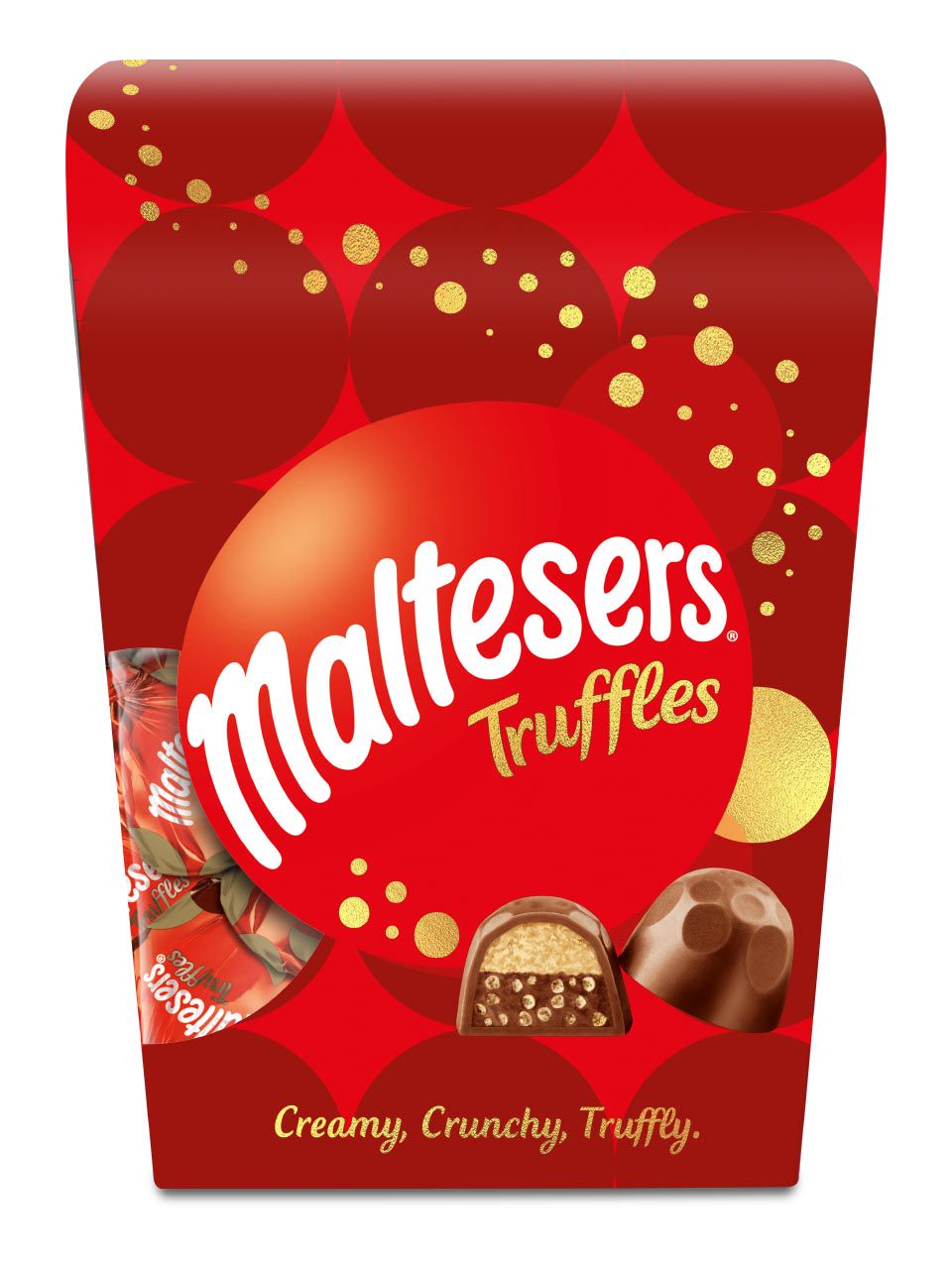 Maltesers Truffles with malt filling and pieces covered in