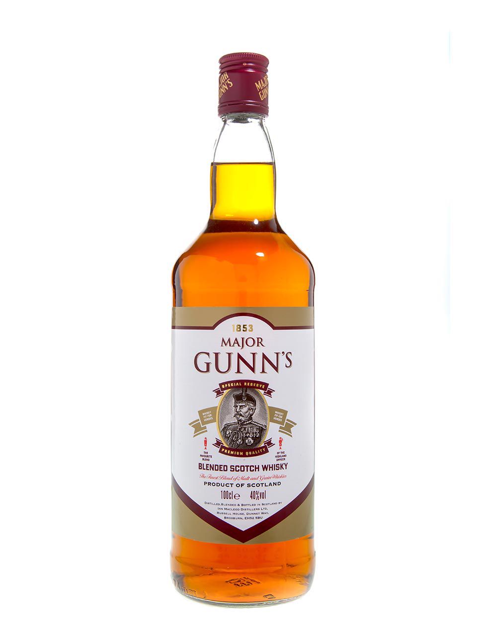 Major Gunns Blended Scotch Whisky 40 1L Frankfurt Airport Online