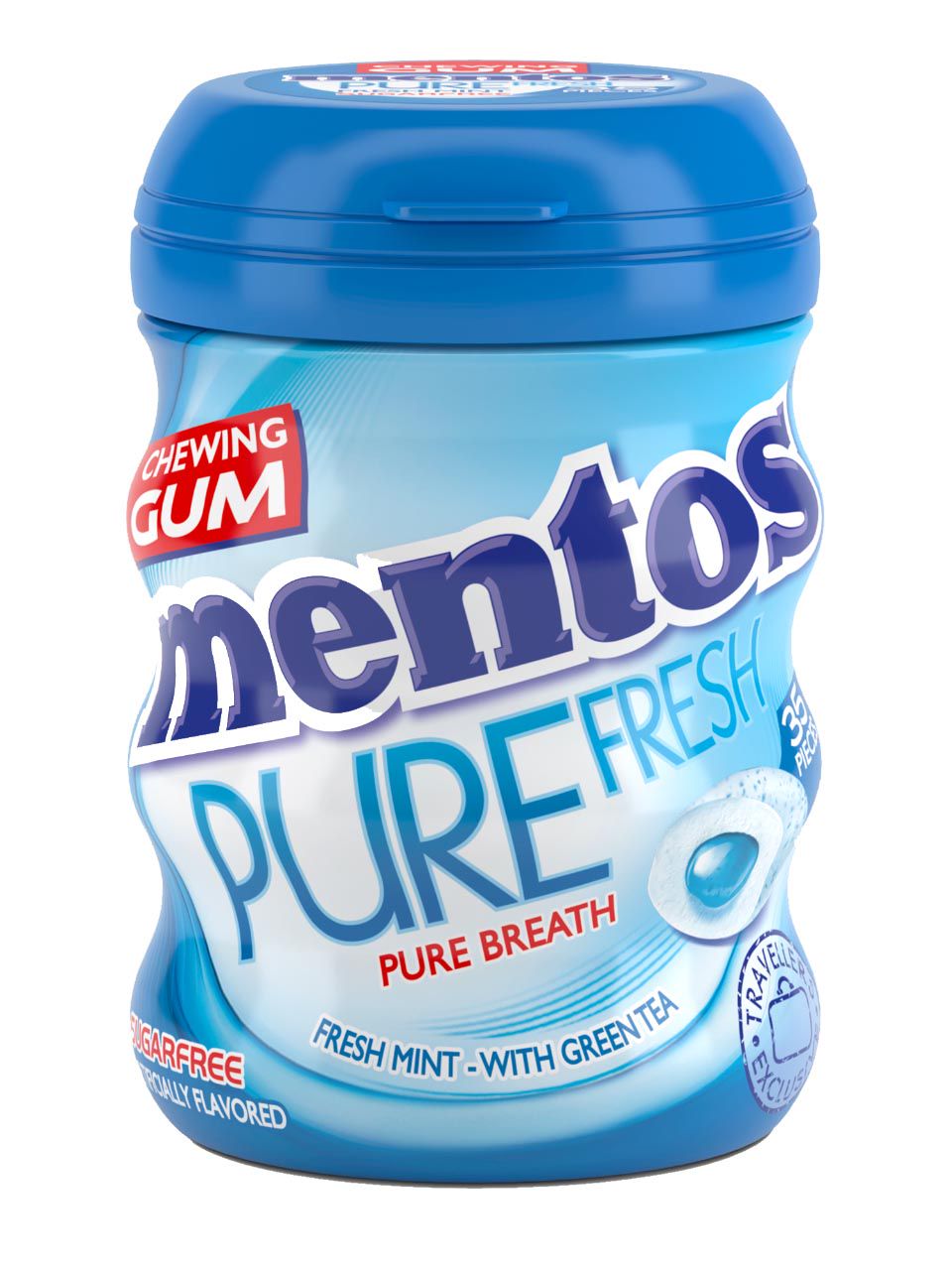 Mentos zuckerfreie Kaugummi mit frischem Minzgeschmack und