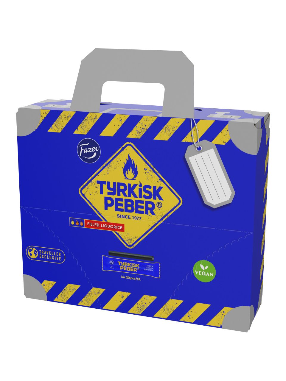 Tyrkisk Peber Pepper Licorice Candy – 120g Bag, Strong Salty & Peppery Finnish Licorice (Vegan)
