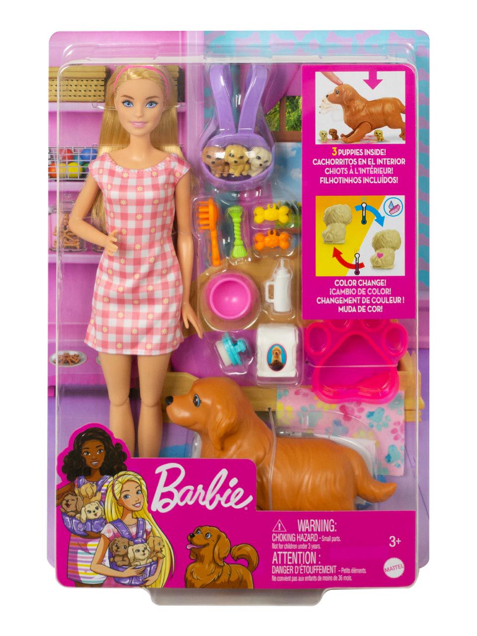 BRB Blonde Pups Newborn and Mom Playset BRB Blonde Pups Newborn and Mom Playset