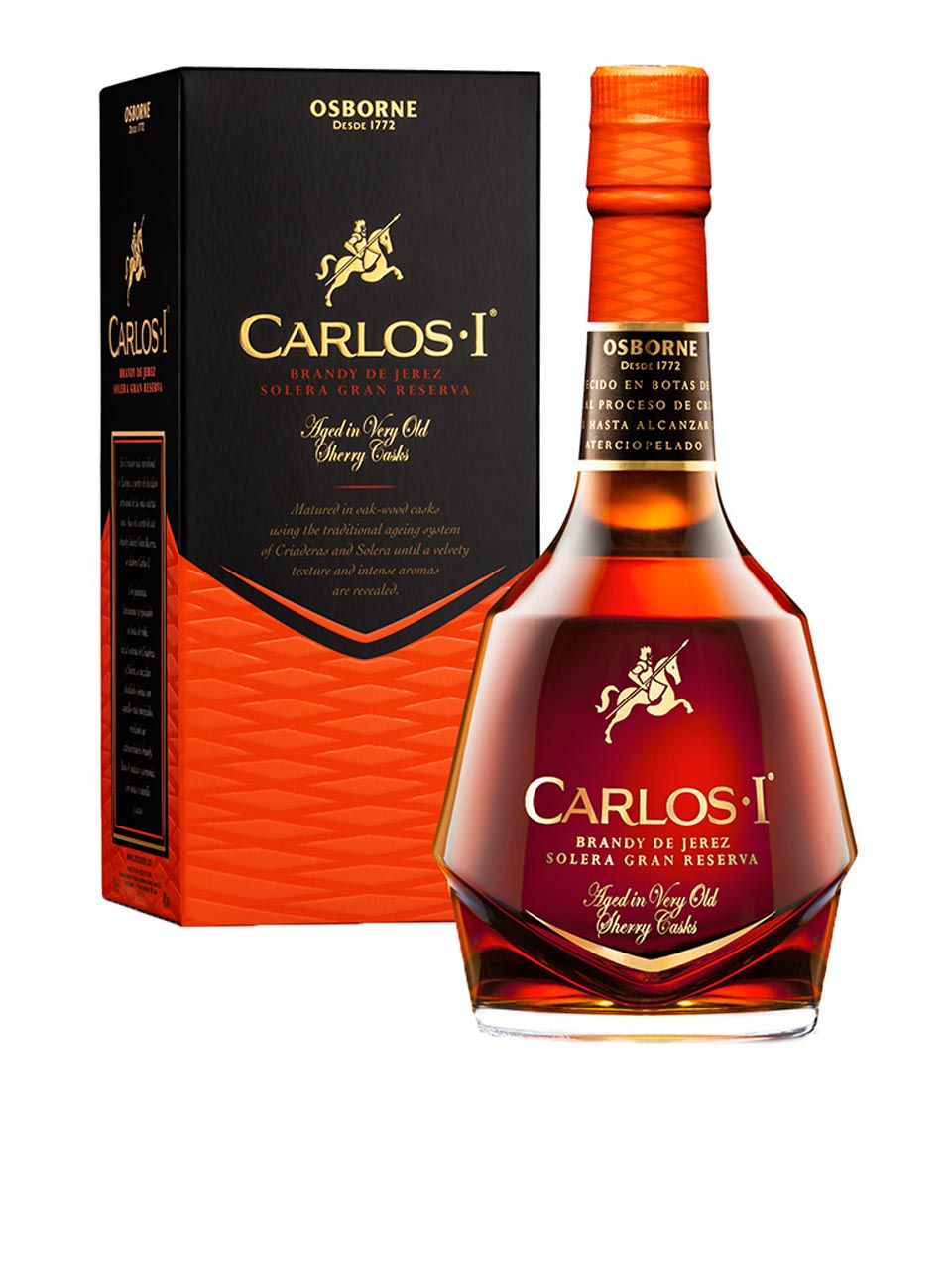 Carlos I Brandy de Jerez Solera Gran Reserva 白兰地40 度1L（礼盒装