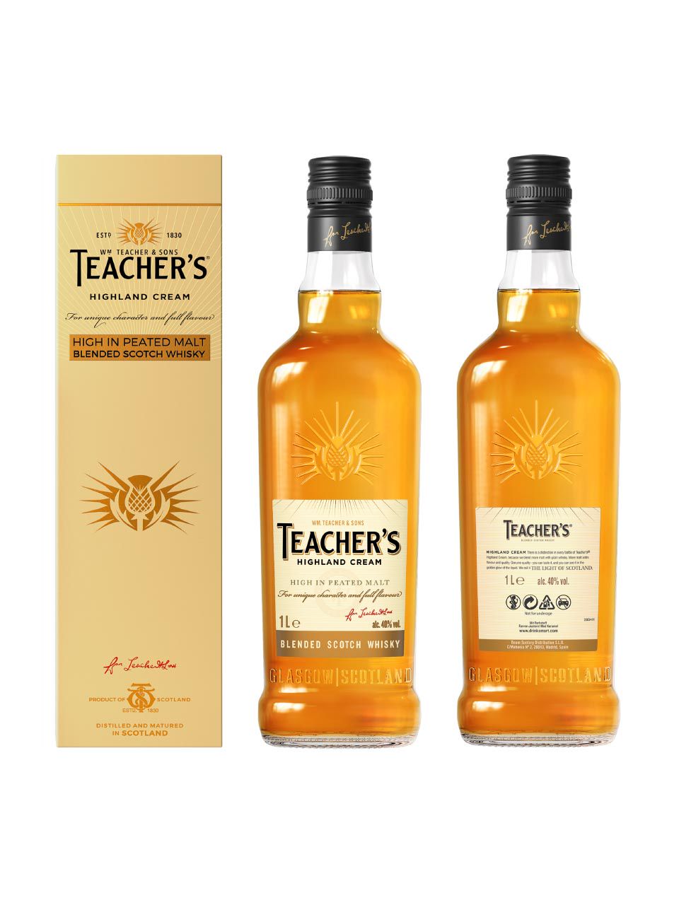 Teacher's Highland Cream Blended Scotch Whisky 40% Twinpack 2x1L
