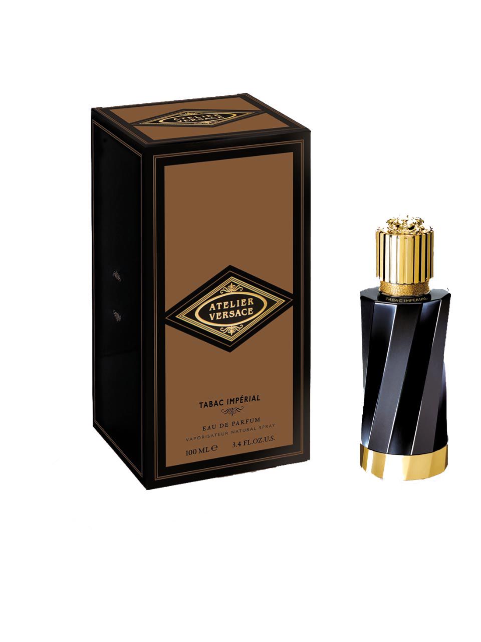 versace tobacco imperial ATELIER TABAC IMPRIAL Review The sculptural glass bottle is engraved with the name of the fragrance Atelier Versace Atelier Tabac Imperiale
