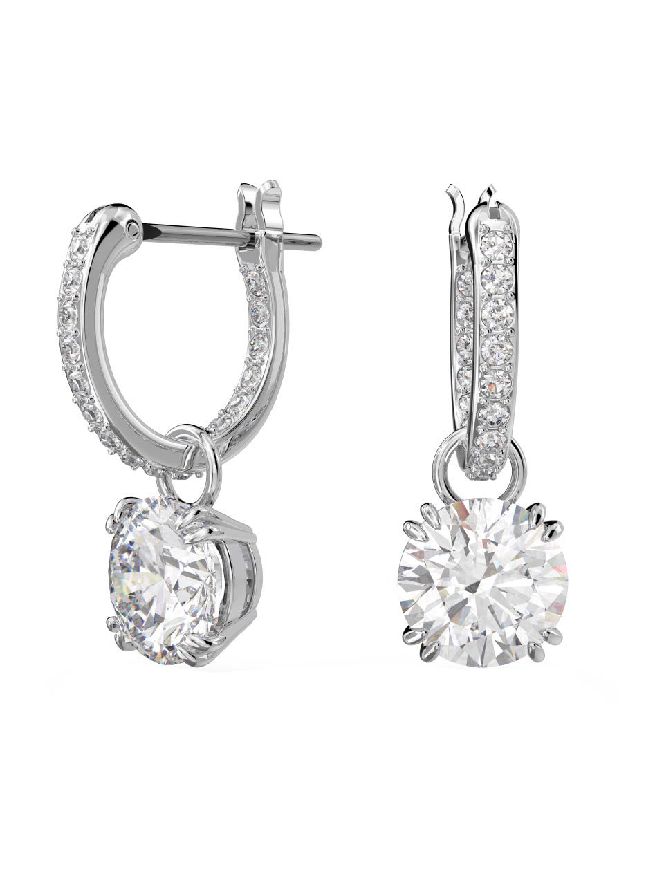 Swarovski diamond drop earrings discount