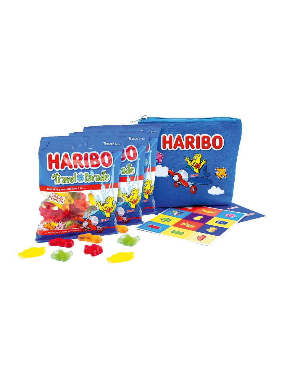 Haribo Travel Parade Baumwolltasche mit drei Tüten Travel Parade ...