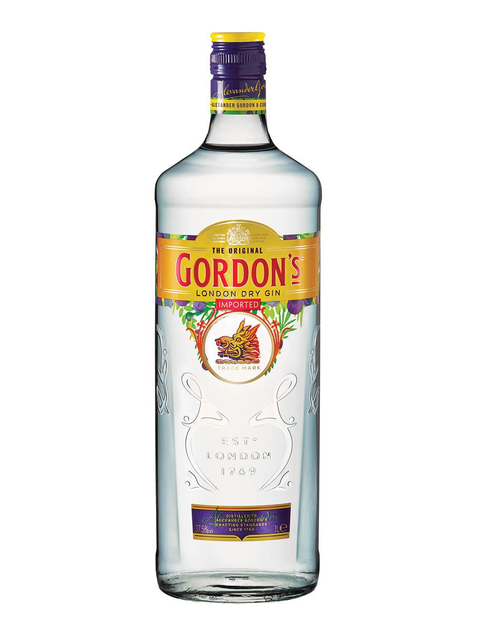 Gordon's Dry Gin ロンドン製 Gordon's Dry Gin 37.5% 1L | Frankfurt Airport Online Shopping