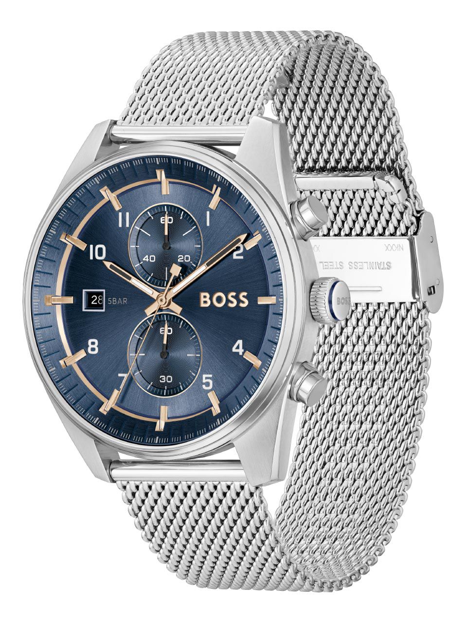 hugo boss watch mesh strap