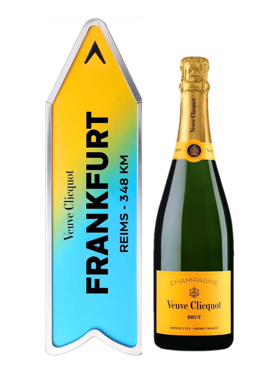 Veuve Clicquot Yellow Label brut Arrow 0.75L gift pack | Frankfurt