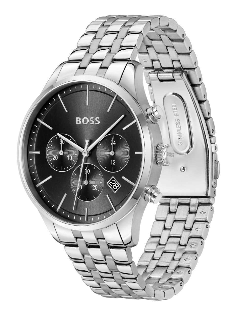 Stainless Steel Boss Uhr Tachymeter Mens Watches Boss Black Uhren