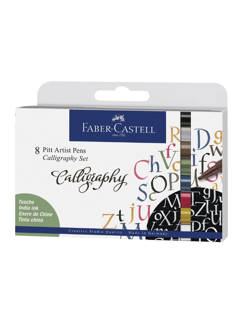 Faber-Castell Pitt Artist Pen Calligraphy, Multi Color 6ct Pens
