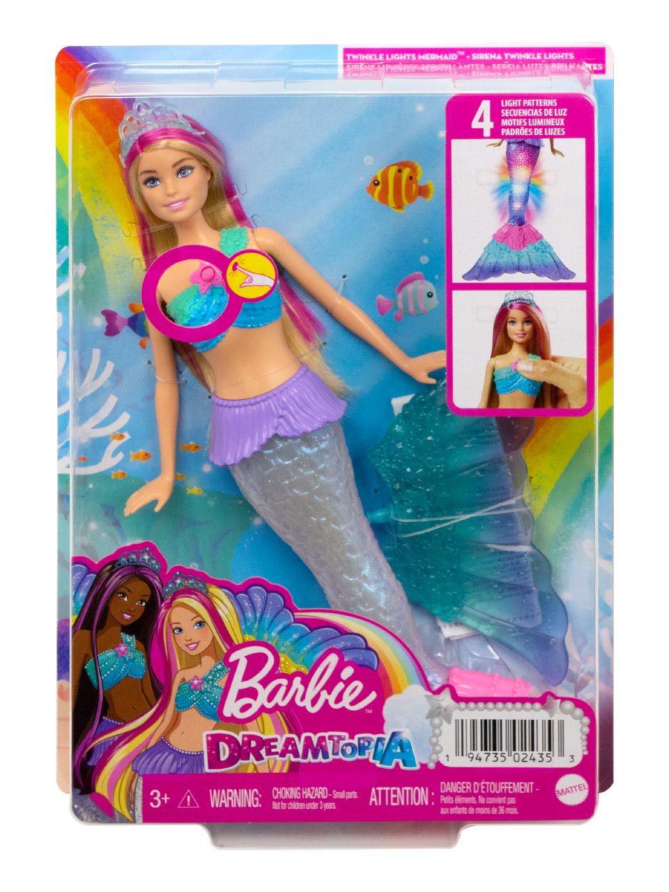 Barbie rainbow lights mermaid 2025