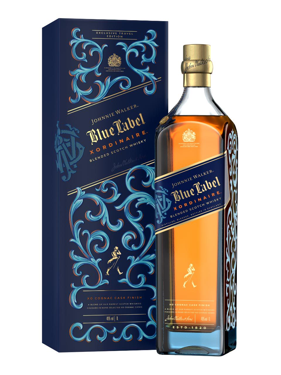 希少になる Xordinaire Label Blue Walker Johnnie Blended Whisky Scotch ウイスキー