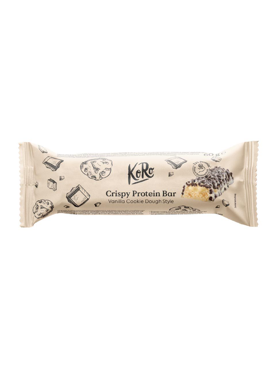 KoRo Crispy Protein Bar Vanilla Cookie Dough | Frankfurt Airport Online  Shopping