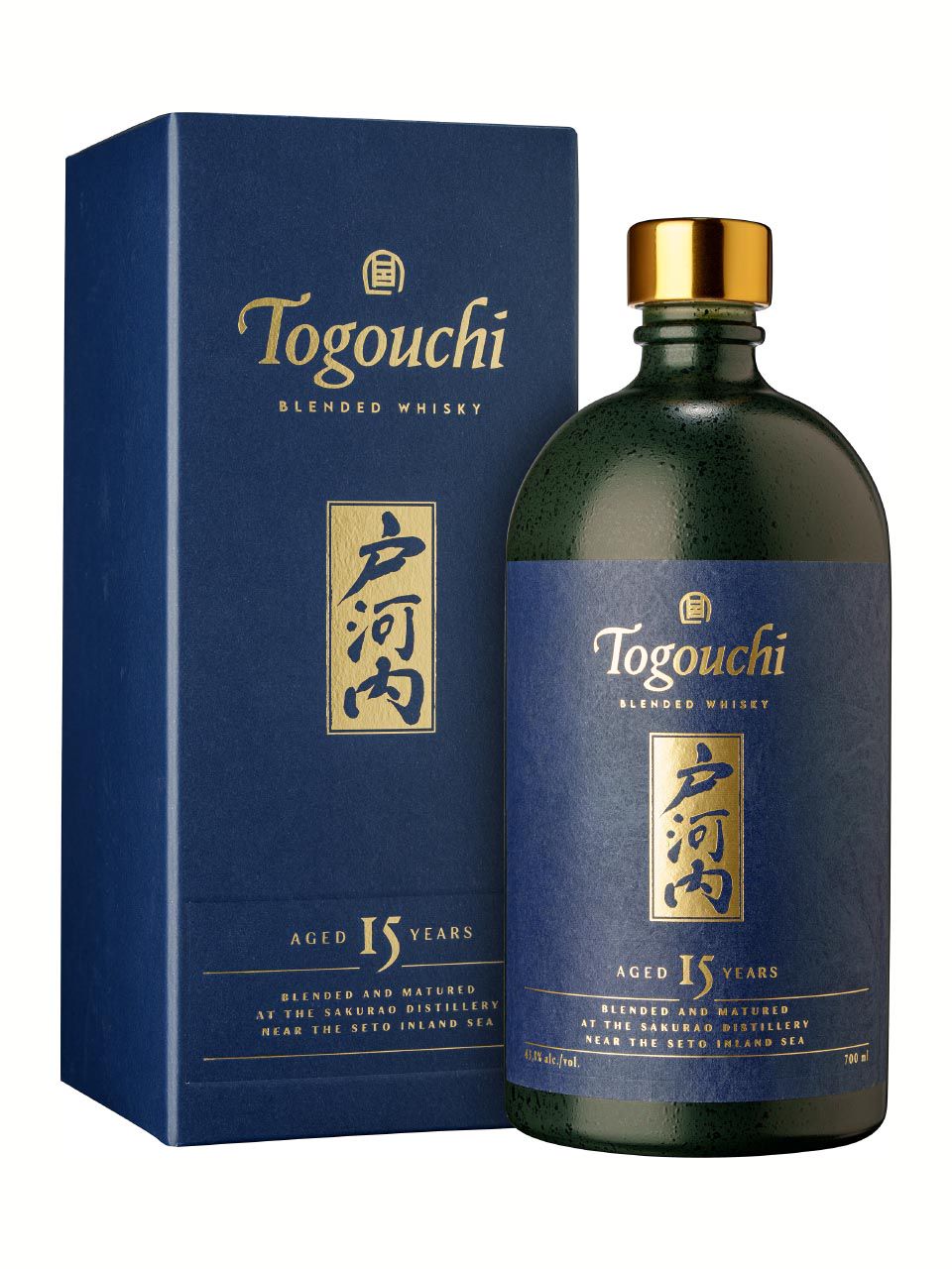 Togouchi 15y Japanese Blended Whisky 43.8% 0.7L gift pack