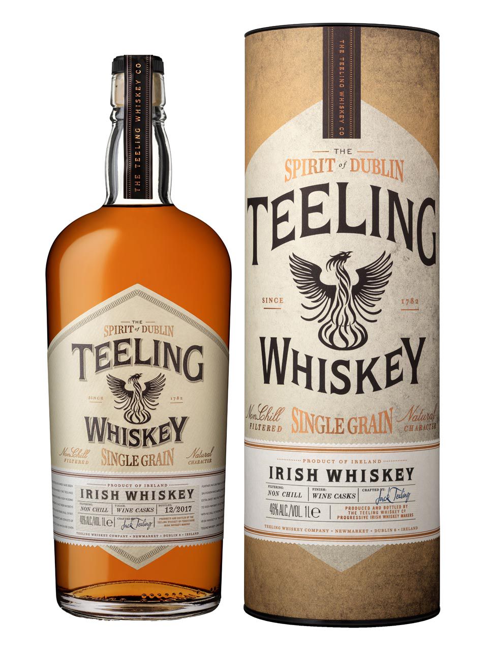 Teeling Single Grain Irish Whiskey 46% 1L gift pack | Frankfurt