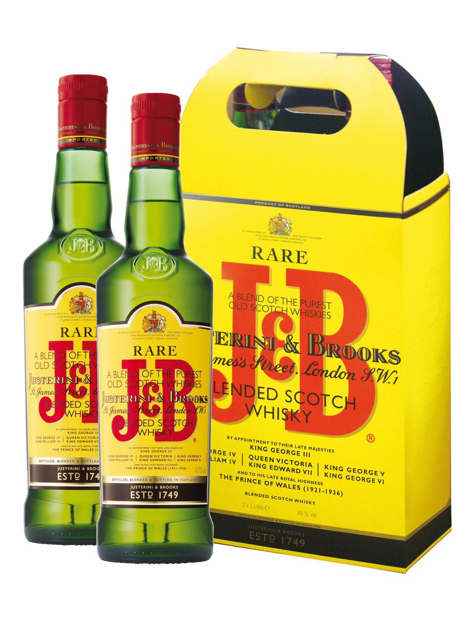 古酒3本セット　Justerini & Brooks Ltd J&B Justerini & Brooks Rare Blended Scotch Whisky 40% 2x1L