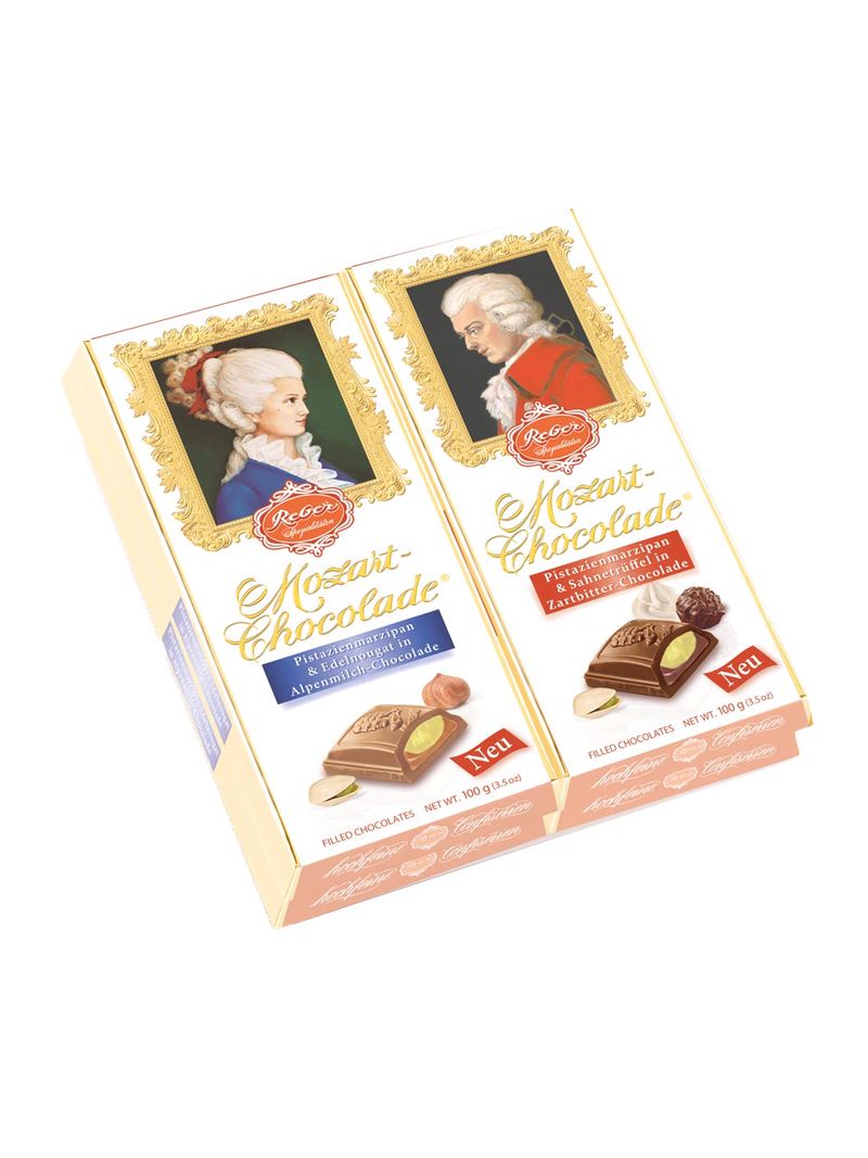 Reber Zartbitter und Vollmilch Confiserie-Chocolade 400g