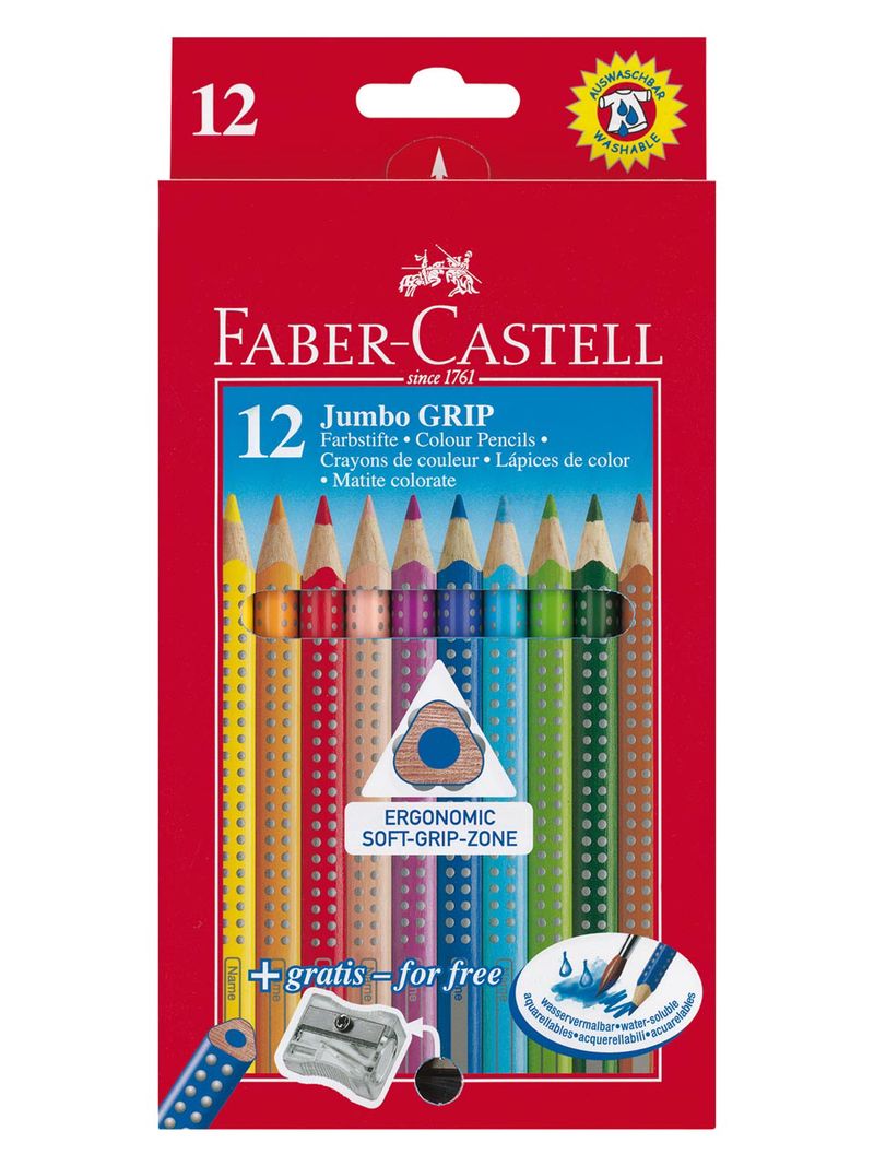 Faber-Castell Jumbo GRIP - Farvet blyant - 3.8 mm - pakke med 12 - Image 10