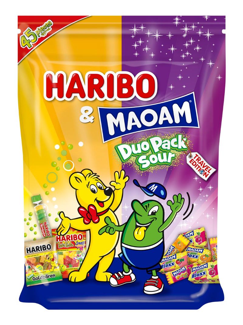 HARIBO & MAOAM DUO PACK SOUR Mischung aus Fruchtgummi und Kaubonbon