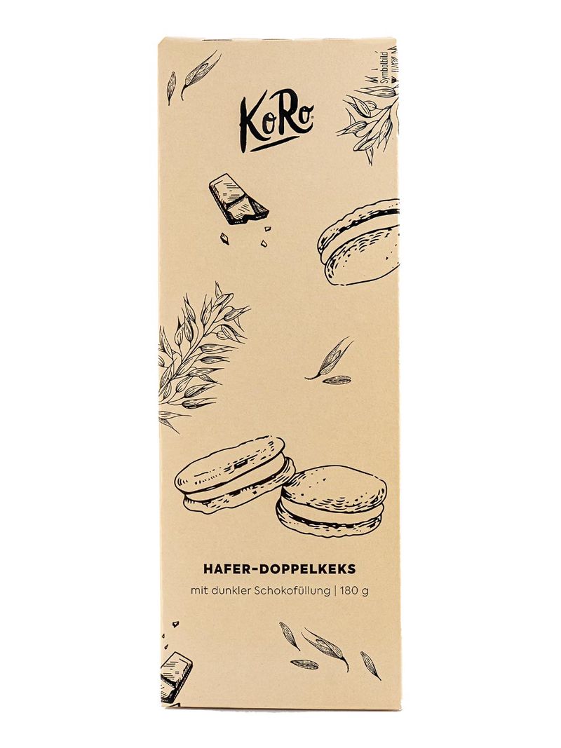 KoRo Hafer-Doppelkeks mit dunkler Schokofüllung 180 g